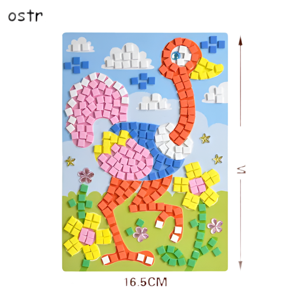2020 Creative Kids Game DIY Kits 3D Mosaics Puzzle Stickers EVA Foam drawing Early Educational Toys For Kids Educational Toy