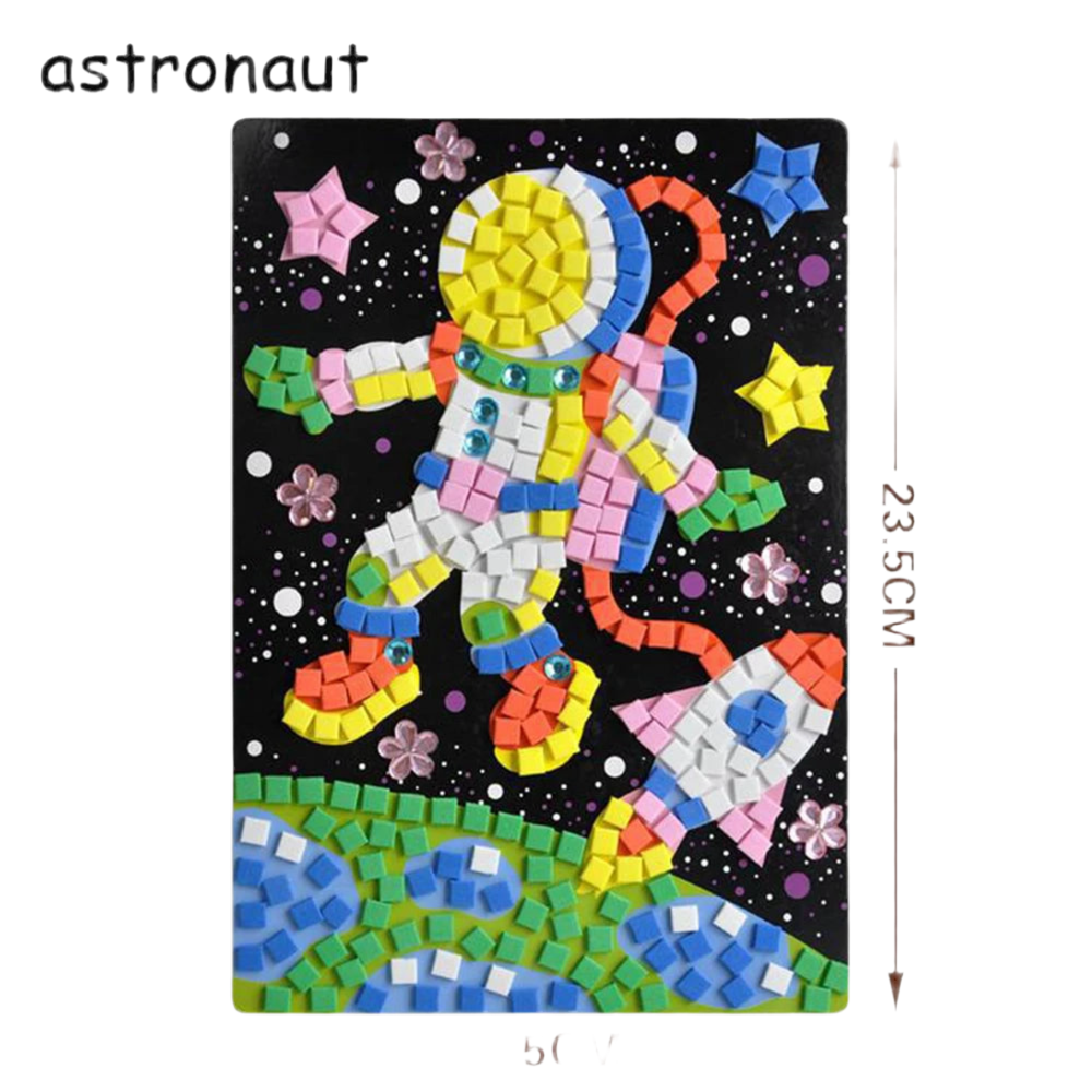 2020 Creative Kids Game DIY Kits 3D Mosaics Puzzle Stickers EVA Foam drawing Early Educational Toys For Kids Educational Toy
