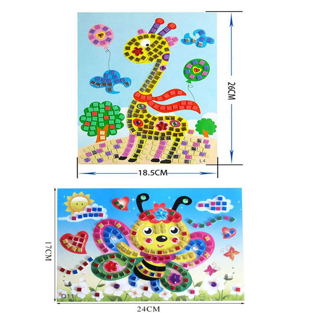 2020 Creative Kids Game DIY Kits 3D Mosaics Puzzle Stickers EVA Foam drawing Early Educational Toys For Kids Educational Toy