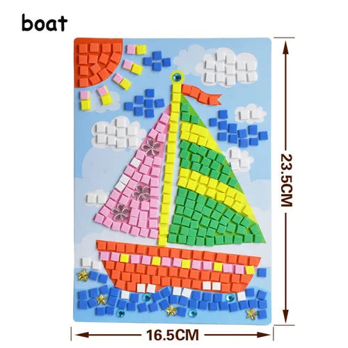 2020 Creative Kids Game DIY Kits 3D Mosaics Puzzle Stickers EVA Foam drawing Early Educational Toys For Kids Educational Toy