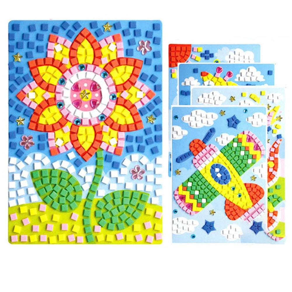 2020 Creative Kids Game DIY Kits 3D Mosaics Puzzle Stickers EVA Foam drawing Early Educational Toys For Kids Educational Toy
