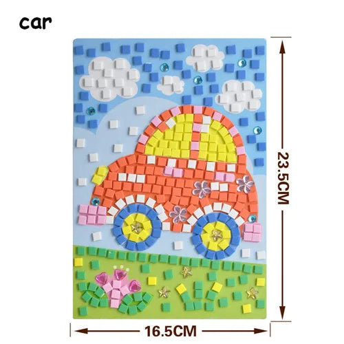 2020 Creative Kids Game DIY Kits 3D Mosaics Puzzle Stickers EVA Foam drawing Early Educational Toys For Kids Educational Toy