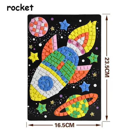 2020 Creative Kids Game DIY Kits 3D Mosaics Puzzle Stickers EVA Foam drawing Early Educational Toys For Kids Educational Toy