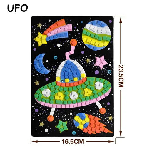 2020 Creative Kids Game DIY Kits 3D Mosaics Puzzle Stickers EVA Foam drawing Early Educational Toys For Kids Educational Toy