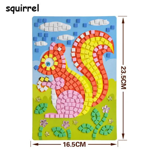 2020 Creative Kids Game DIY Kits 3D Mosaics Puzzle Stickers EVA Foam drawing Early Educational Toys For Kids Educational Toy