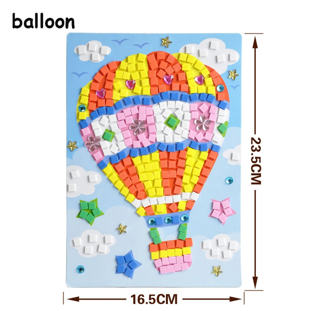 2020 Creative Kids Game DIY Kits 3D Mosaics Puzzle Stickers EVA Foam drawing Early Educational Toys For Kids Educational Toy