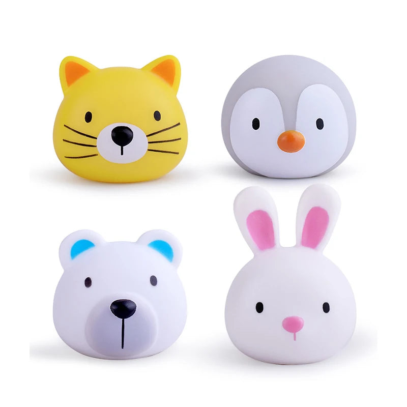 LED Light Up Toys Baby Cute Animals Bath Toy Swimming Water