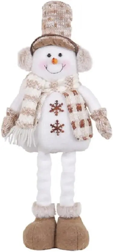 Christmas Decorations Adjustable Extendable Santa Snowman Reindeer Plush Dolls Indoor Home Tabletop Ornaments Toys Gifts