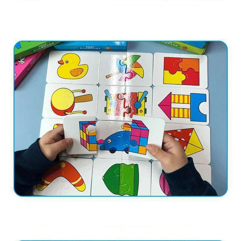 Baby Puzzle Toys for Children Animals Fruit Truck Graph Card Matching Games Montessori Toys for Kids 1 2 3 Years Old Boys Girls