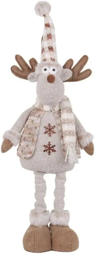 Christmas Decorations Adjustable Extendable Santa Snowman Reindeer Plush Dolls Indoor Home Tabletop Ornaments Toys Gifts