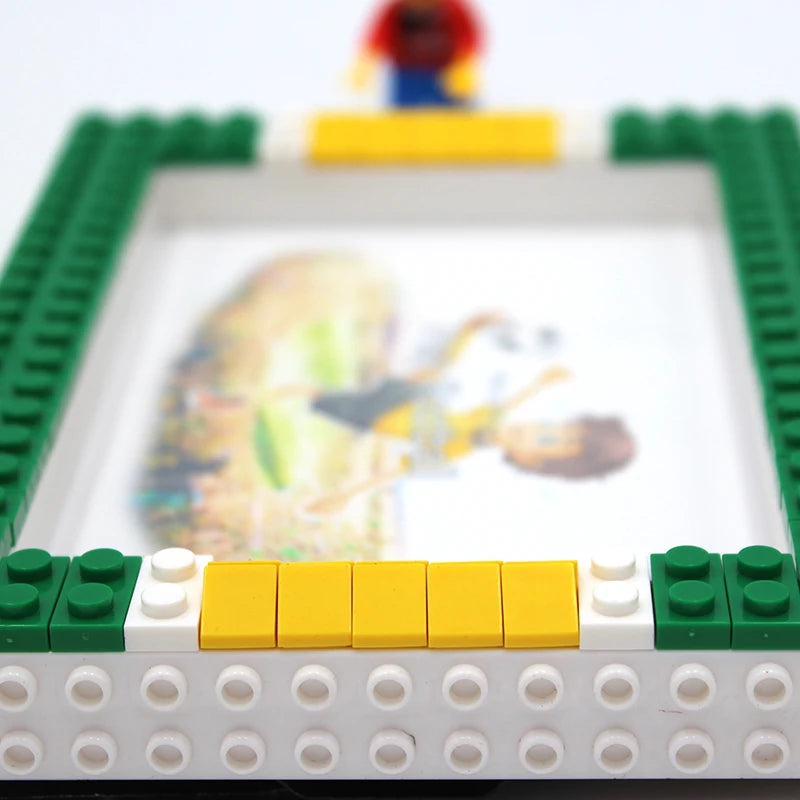 1pc  football Photo Frame,Color Block DIY picture Frame For Home Decorationstage setting, character combination