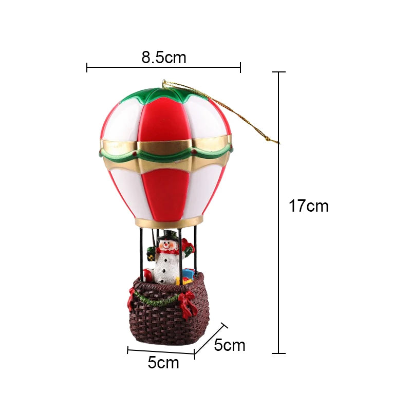 Christmas Glowing Ornaments Santa Claus Snowman Fireplace Resin LED Night Light Christmas Decoration Holiday Kids Toys Gift
