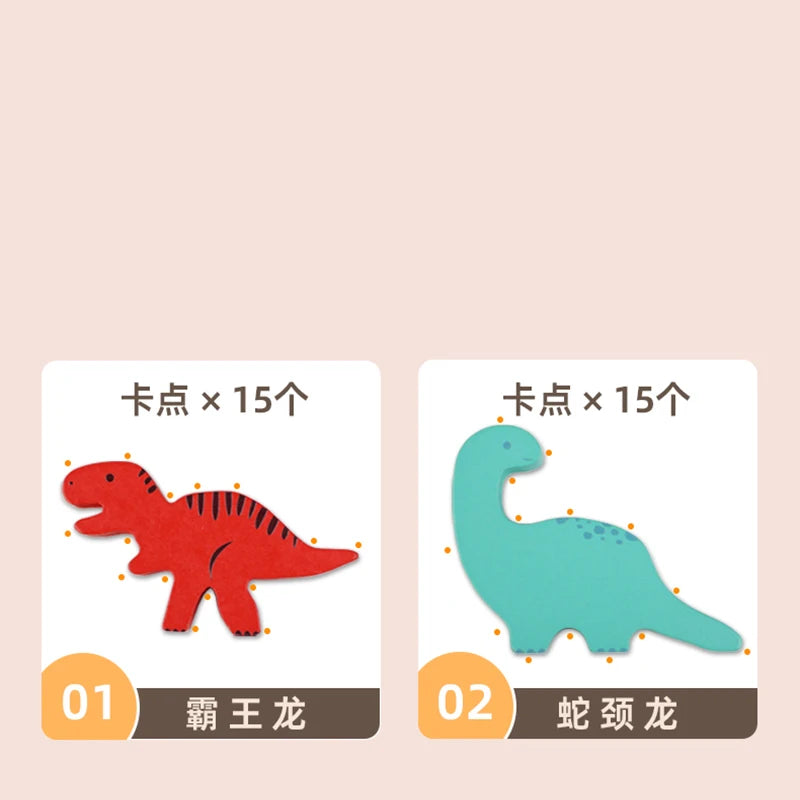 Wooden Balance Blocks Toys For Children Animal Dinosaur Building Stacking High Board Games Wood Montessori Toy Boys Kids Gift