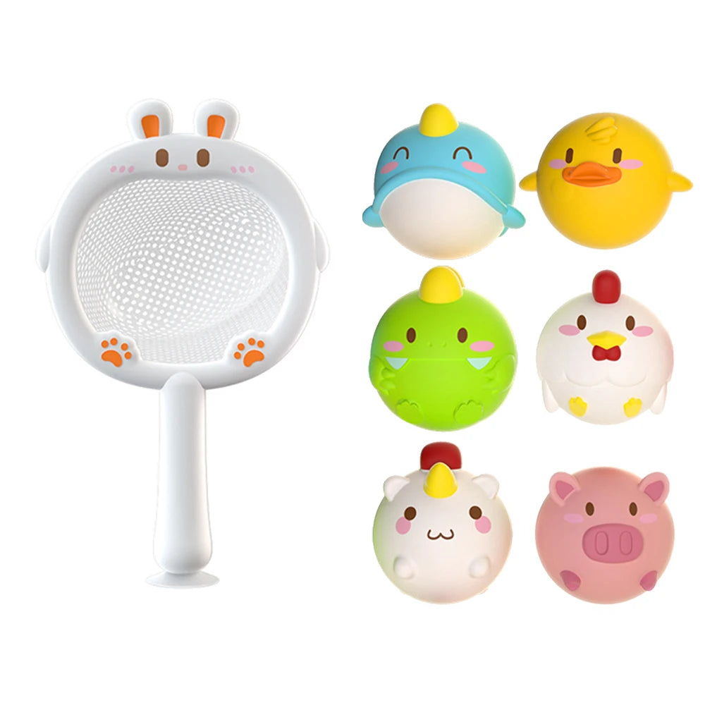 LED Light Up Toys Baby Cute Animals Bath Toy Swimming Water