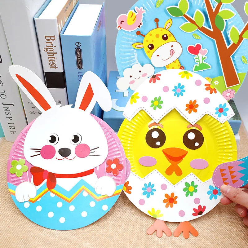 Children Stickers Toy DIY Handmade Material Pack Plush Ball/Diamond/Button/EVA/Dot Puzzle Toys Kids Rewards Birthday Gifts TMZ
