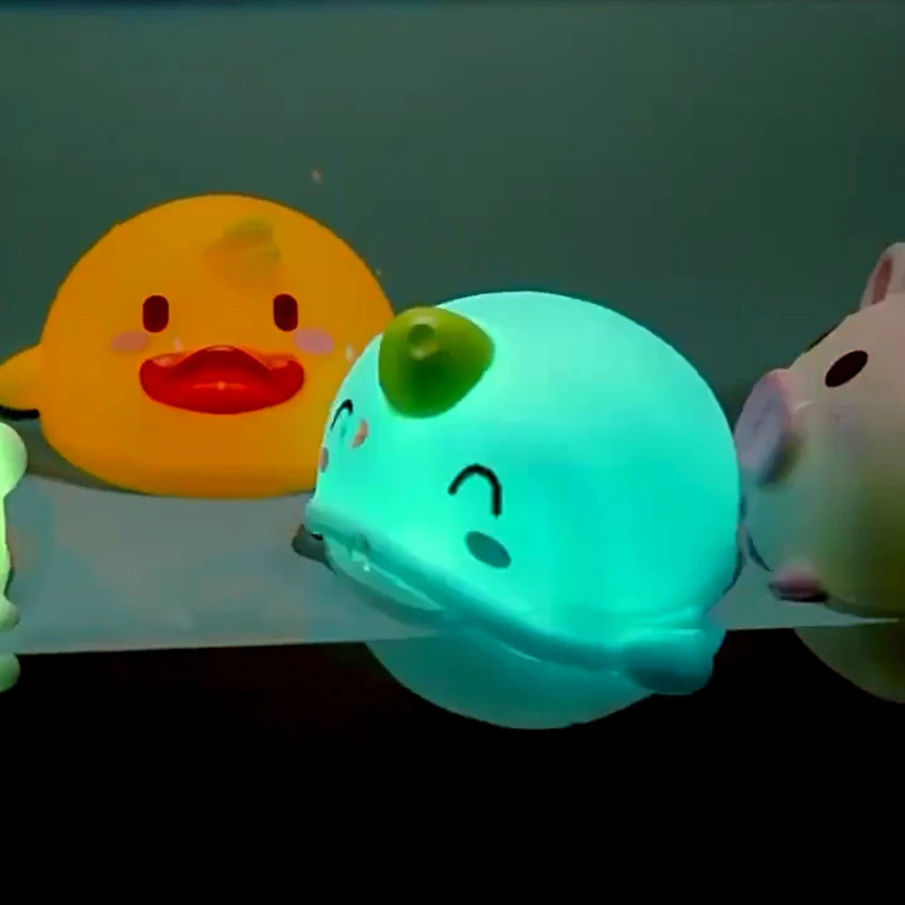 LED Light Up Toys Baby Cute Animals Bath Toy Swimming Water