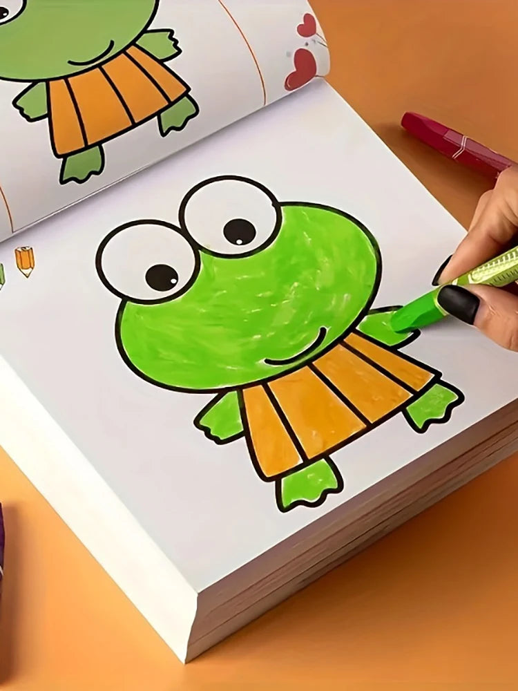 Boys Girls Children's Coloring Books Cars Animals Vegetables Baby Drawing Book School Early Education Toys Drawing Toy