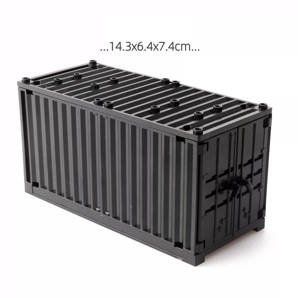 MOC Military Container Building Blocks Box Toys for Boys WW2 War Base Technical Bricks Creative DIY Juguete Bloques Brinquedos