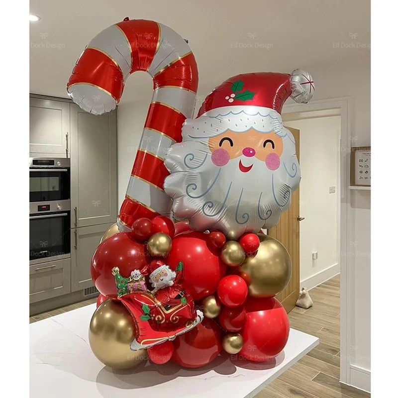 Christmas Party Balloon Set Santa Claus Foil Ballons Merry Christmas Decorations for Home Xmas Party Globos Navidad