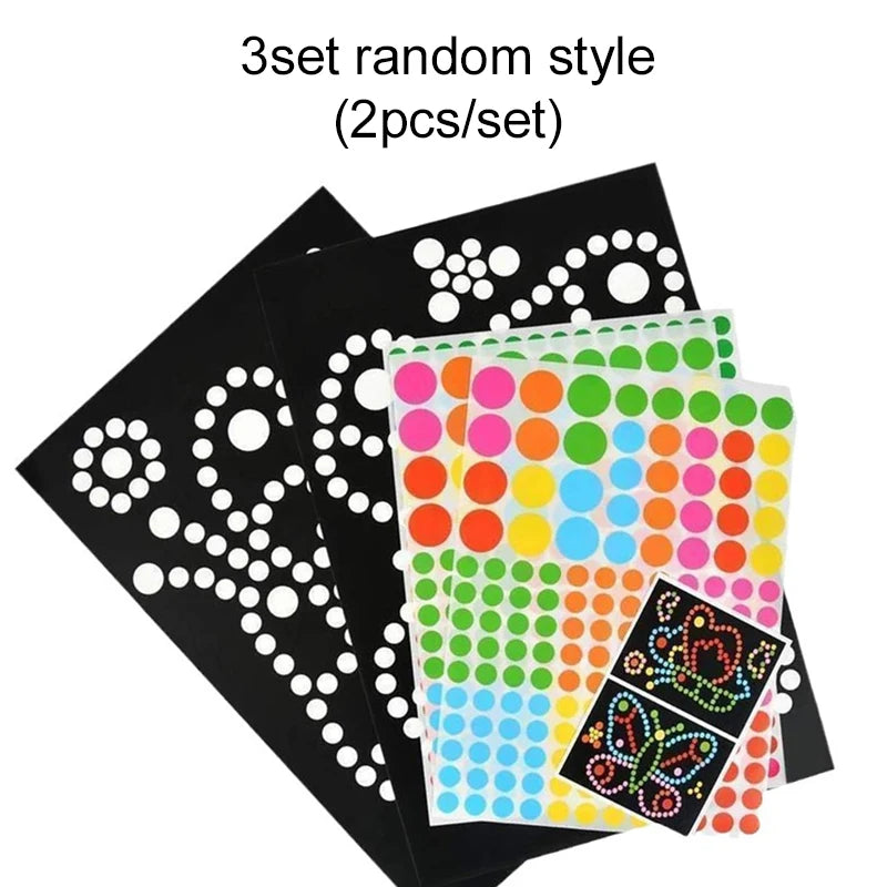 Children Stickers Toy DIY Handmade Material Pack Plush Ball/Diamond/Button/EVA/Dot Puzzle Toys Kids Rewards Birthday Gifts TMZ