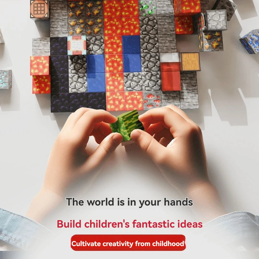 Magnetic Building Blocks Mine Magnet World Set Toys