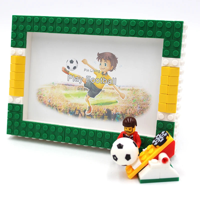 1pc  football Photo Frame,Color Block DIY picture Frame For Home Decorationstage setting, character combination